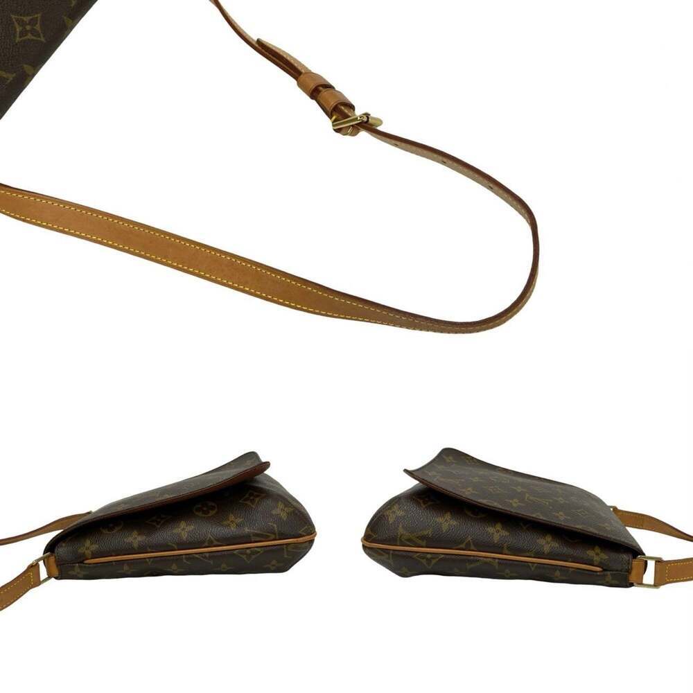 LOUIS VUITTON Brown Monogram Leather Pochette Shoulder Bag - Picture 5 of 9